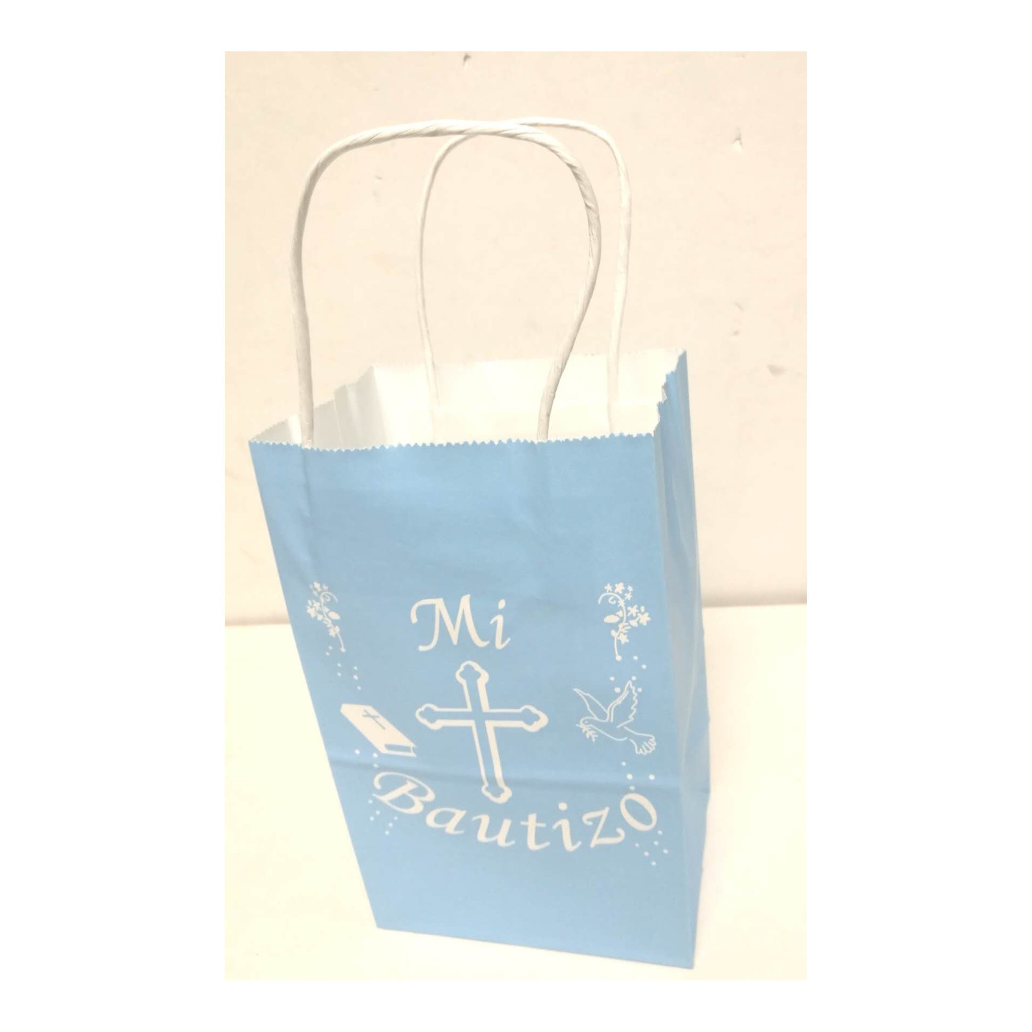5X8"Kraft bags Bautizo Blue