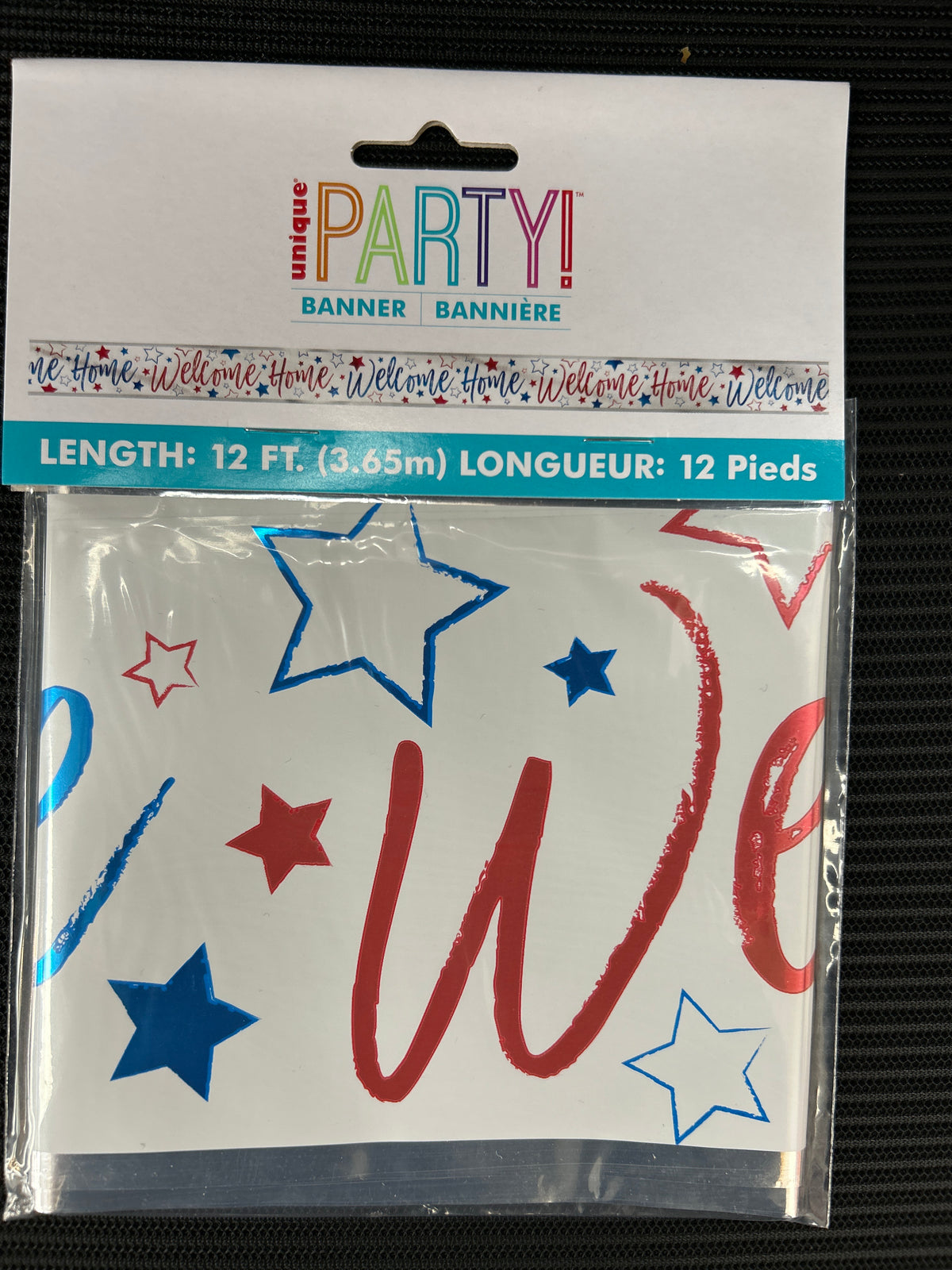 Red White & Blue Welcome Home Banner 12Ft