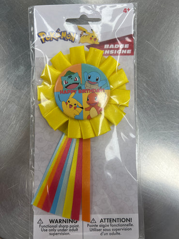 Pokemon Happy Birthday Badge