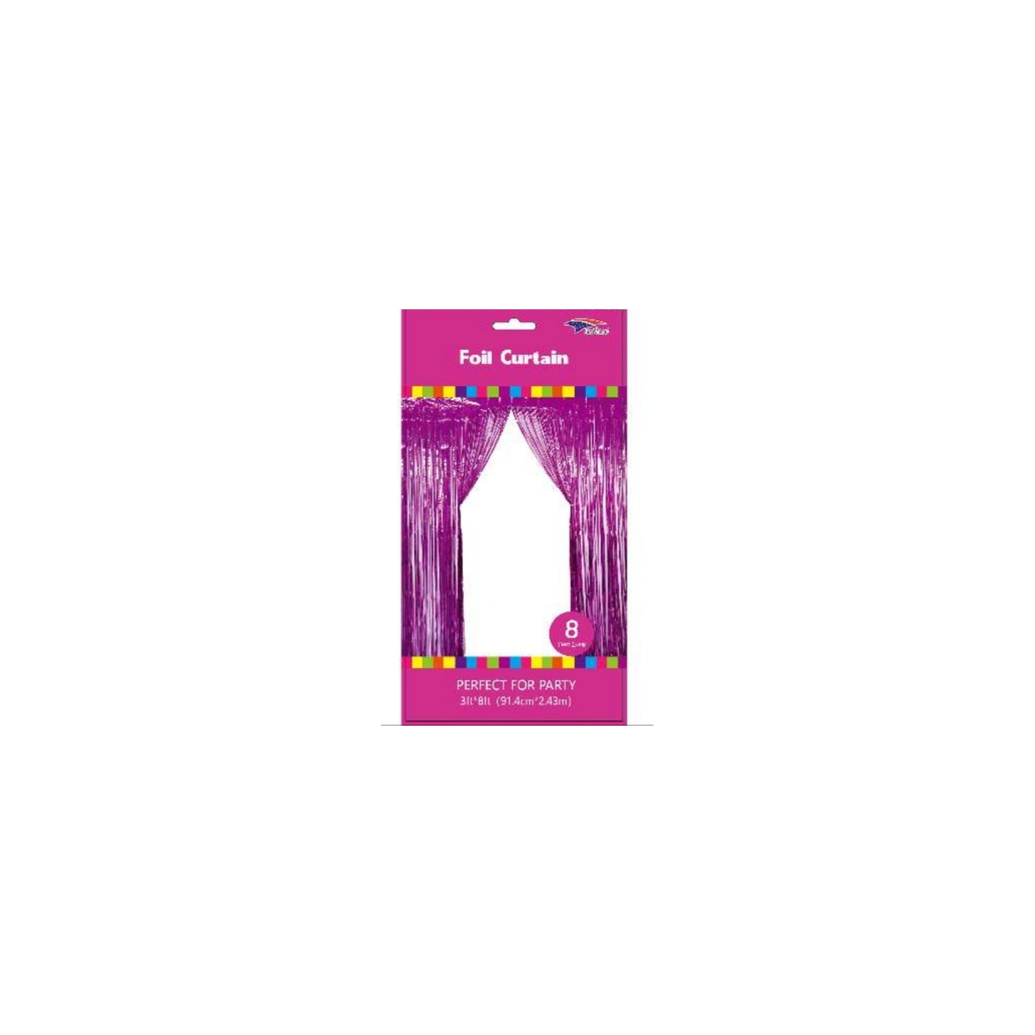 3" x 8" Metallic Curtain Fuchsia