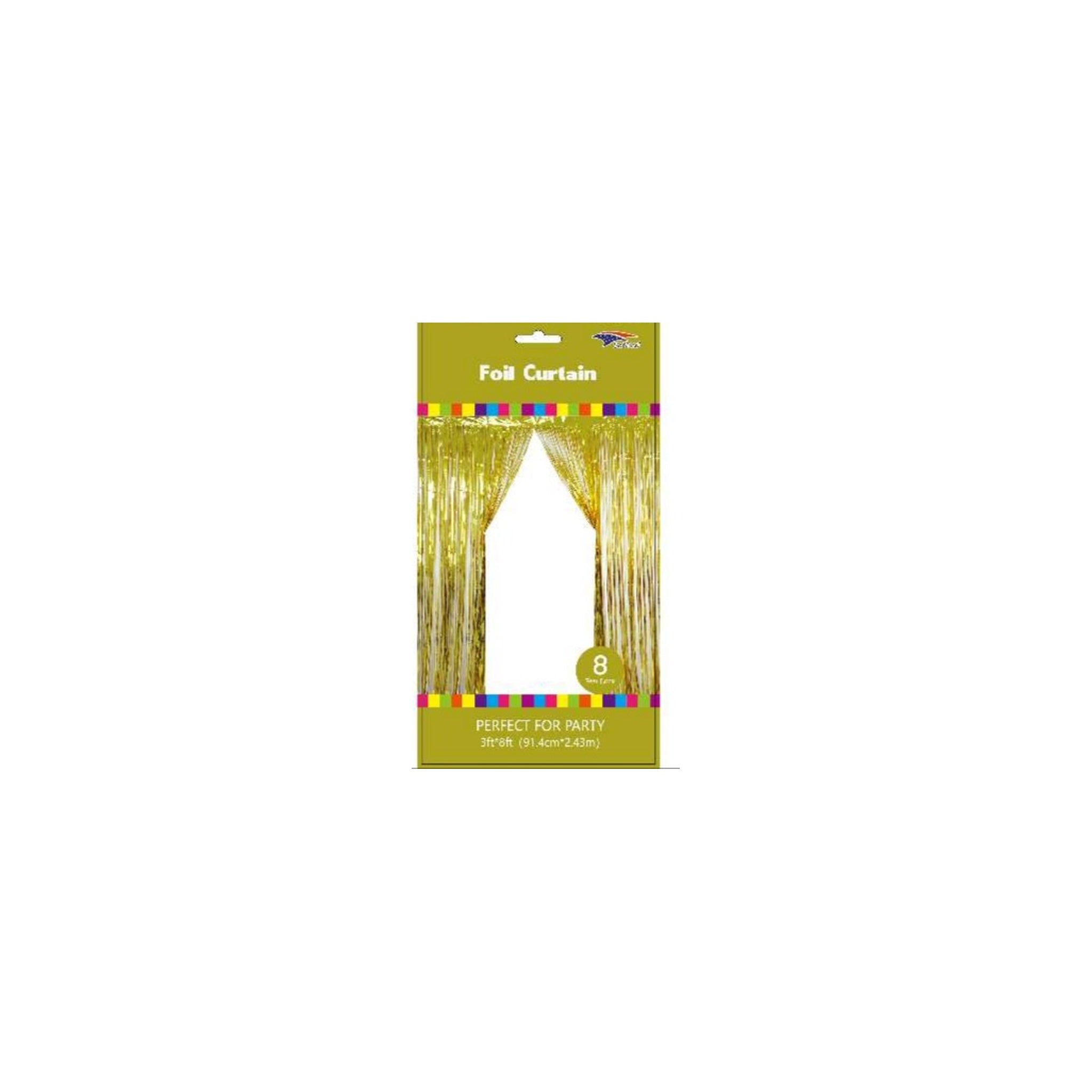 3" x 8" Metallic Curtain Gold