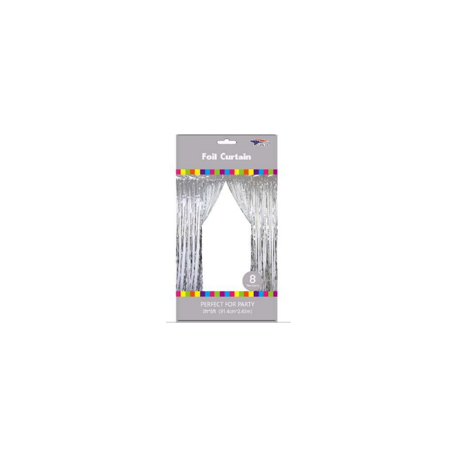 3" x 8" Metallic Curtain Silver