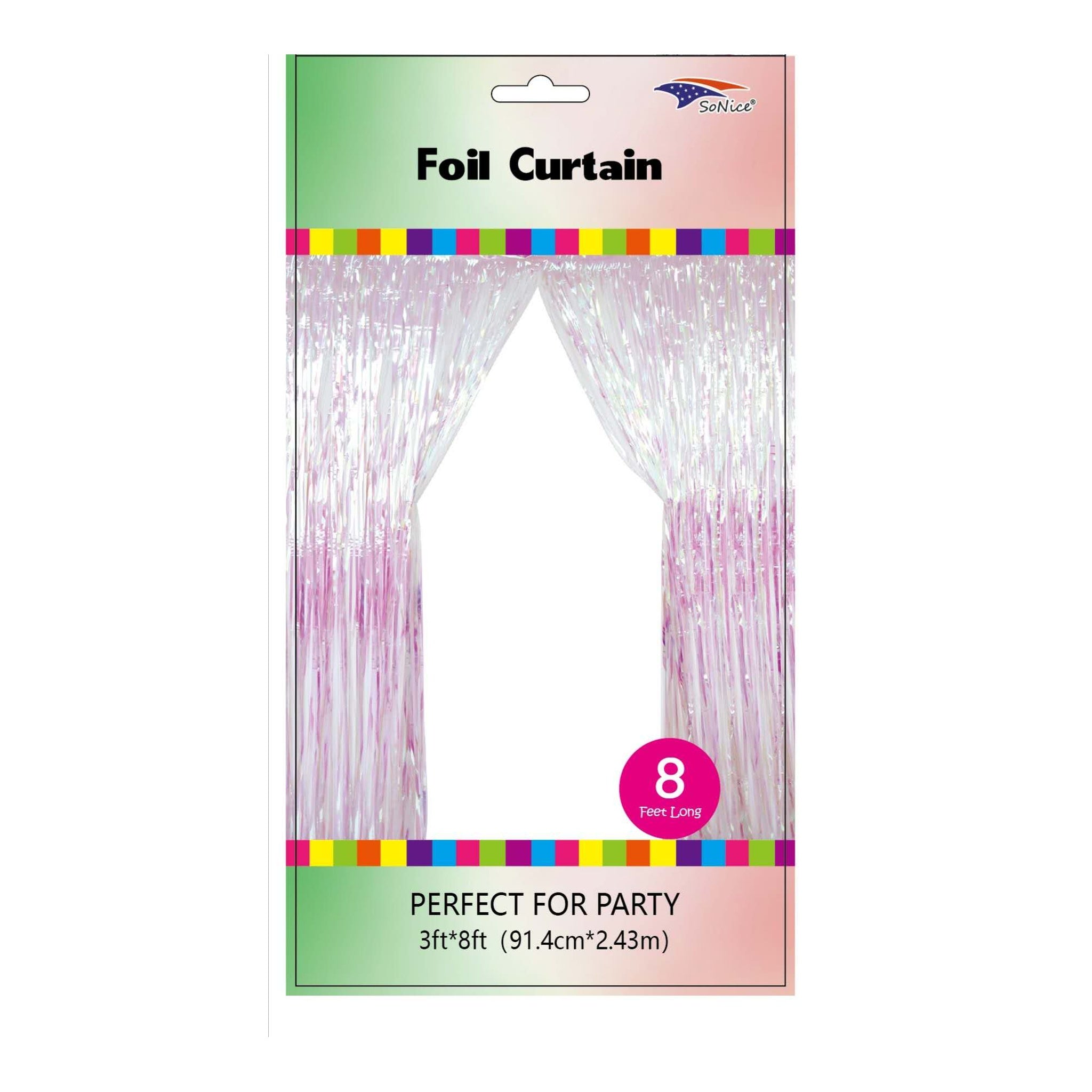 3" x 8" Metallic Curtain Iridescent