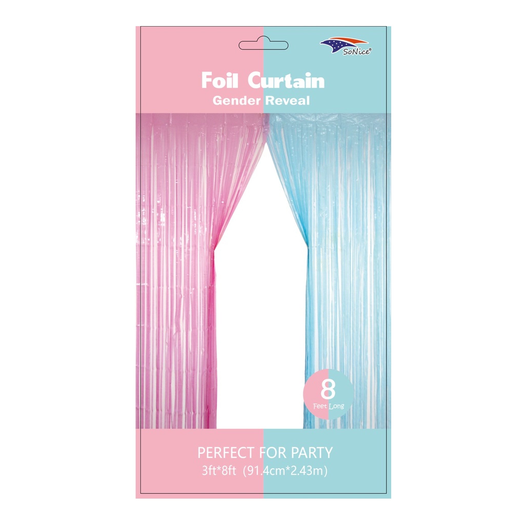 3" x 8" Metallic Curtain Pink/Blue