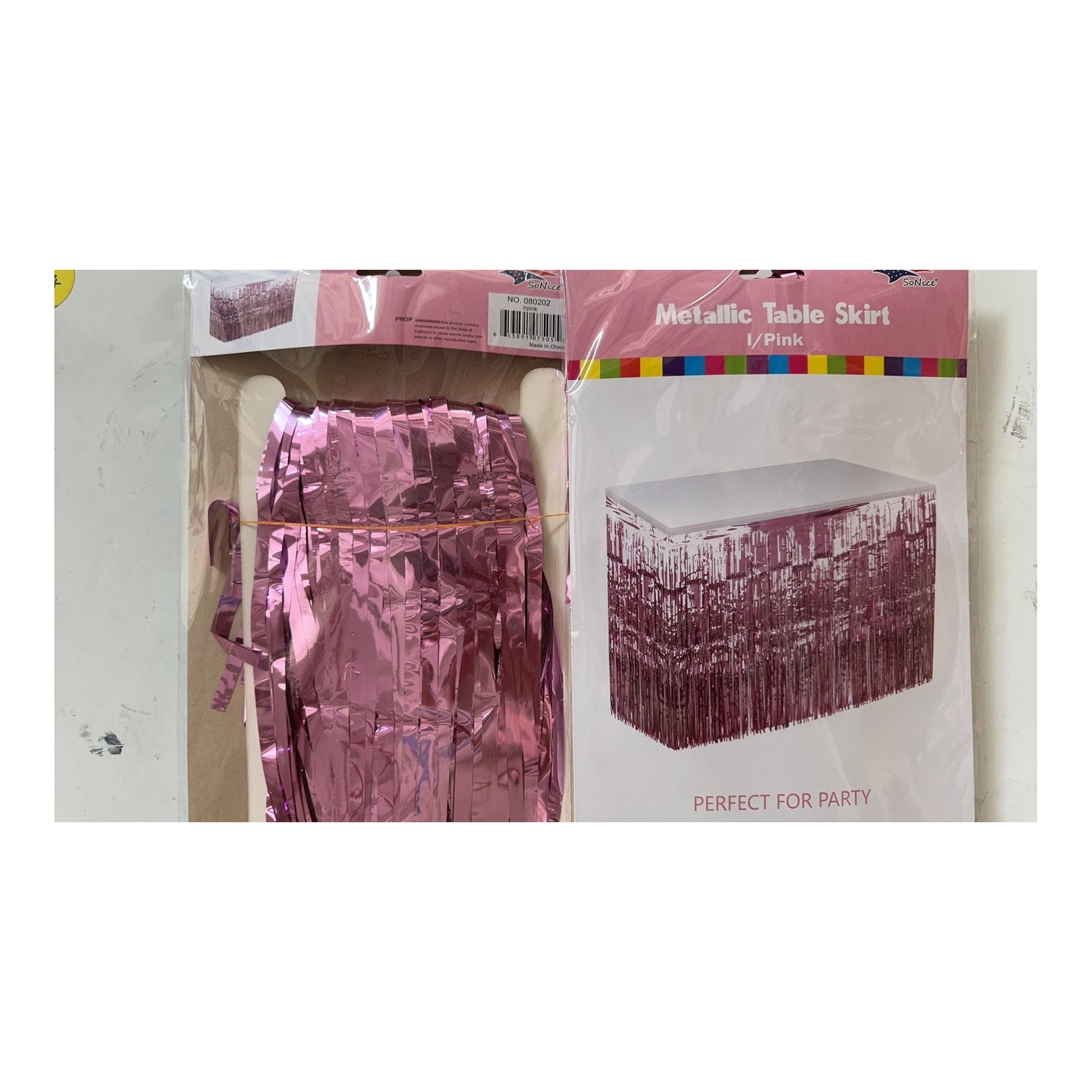 30" x 14"Metallic T/Skirt Light Pink