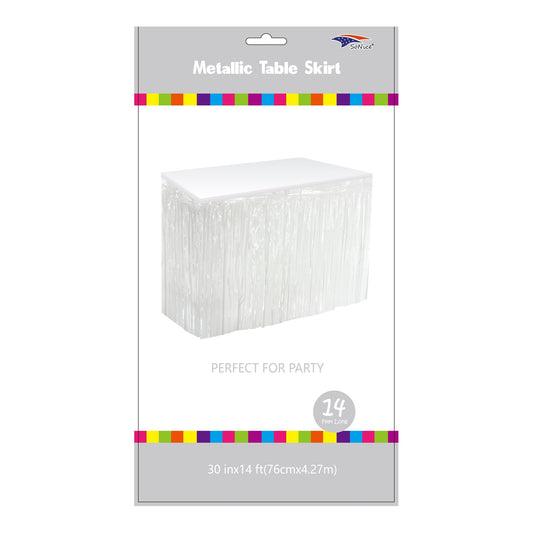 Metallic T/Skirt White 60Set/Cs
