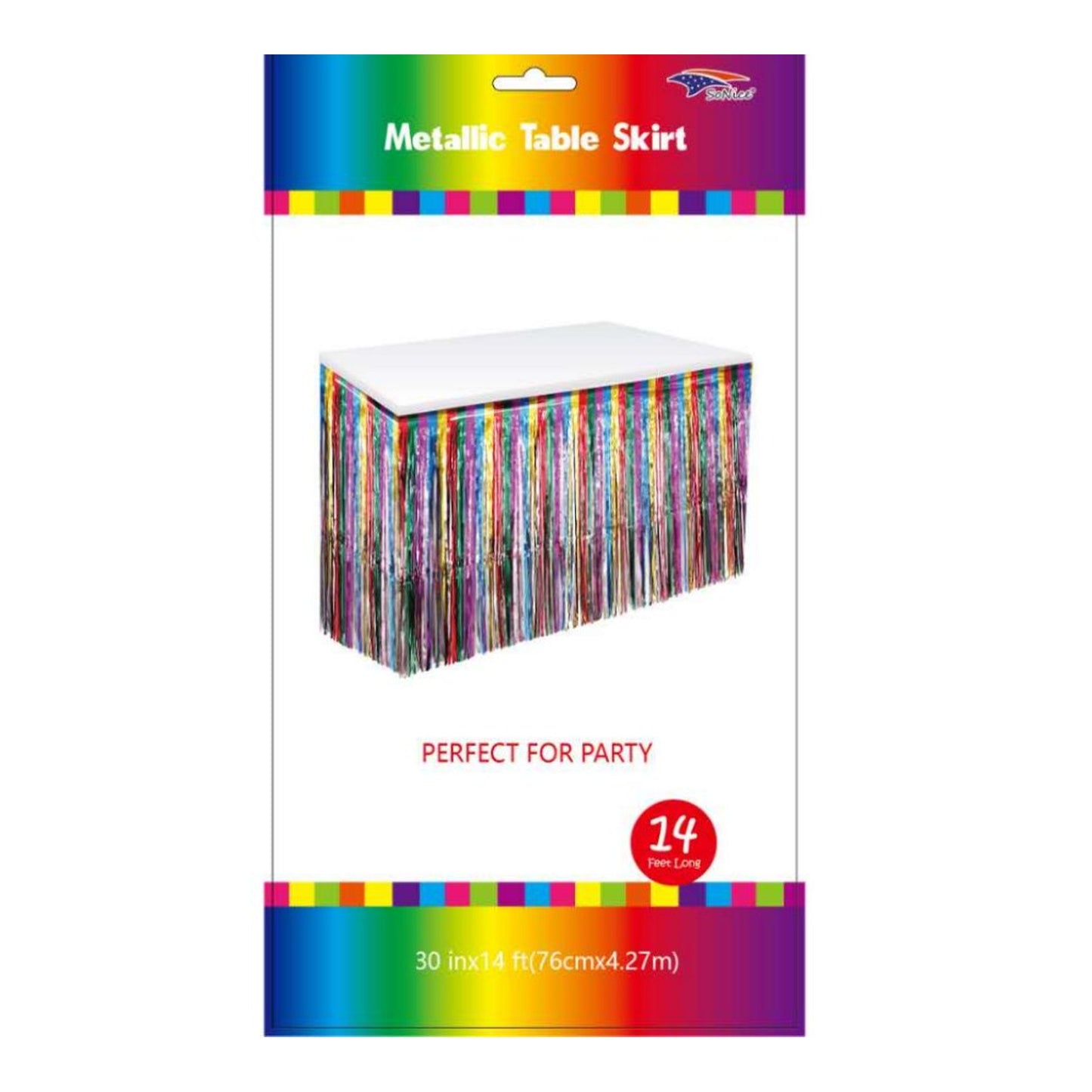Fiesta Foil Table Skirts