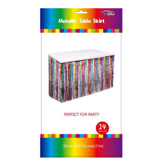 Fiesta Foil Table Skirts