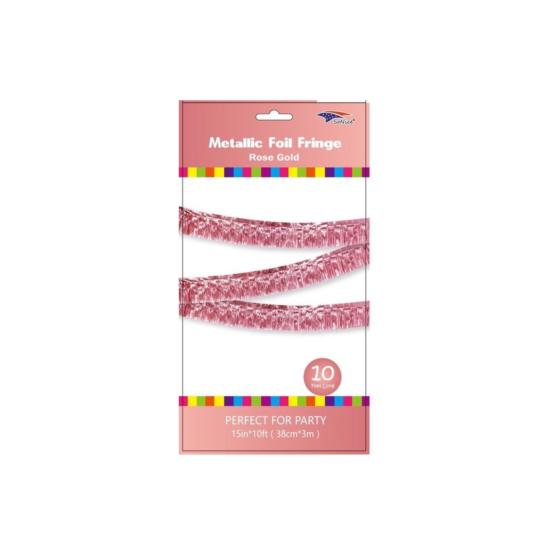 Foil Fringe Banner Rose Gold
