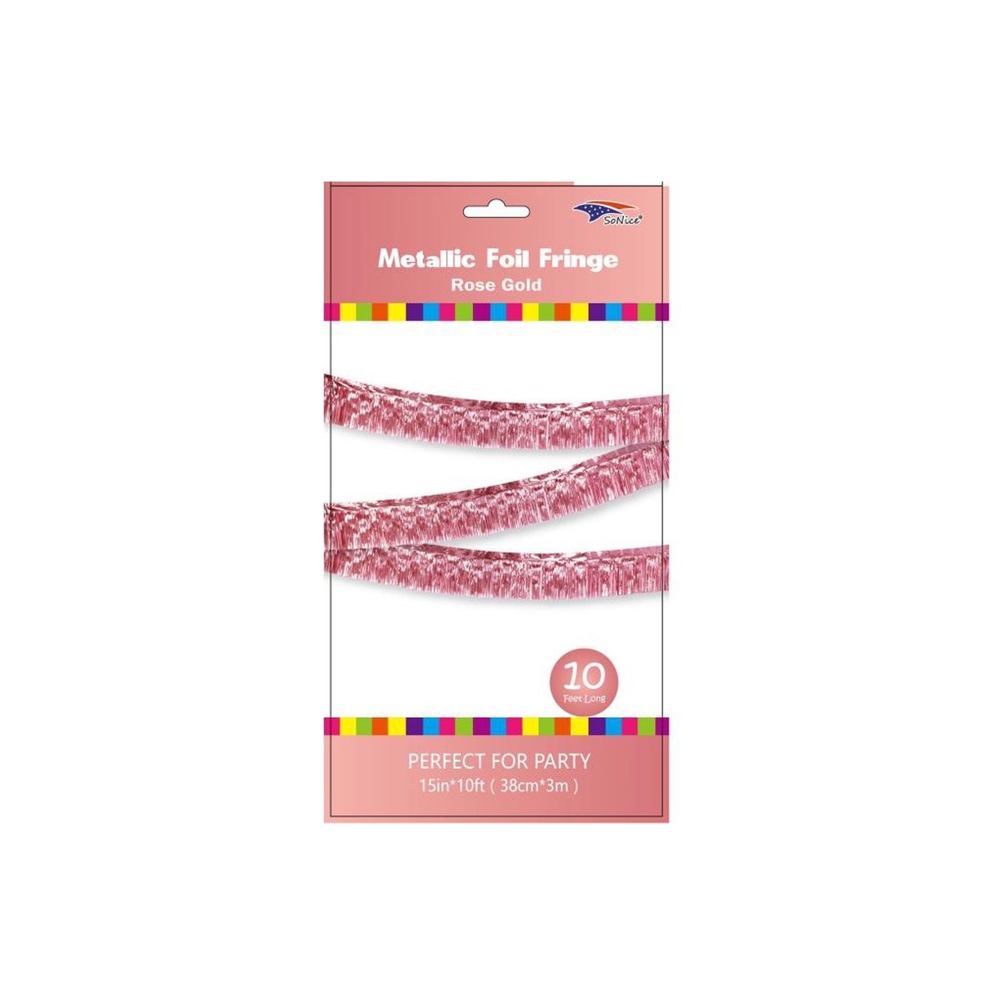 Foil Fringe Banner Rose Gold