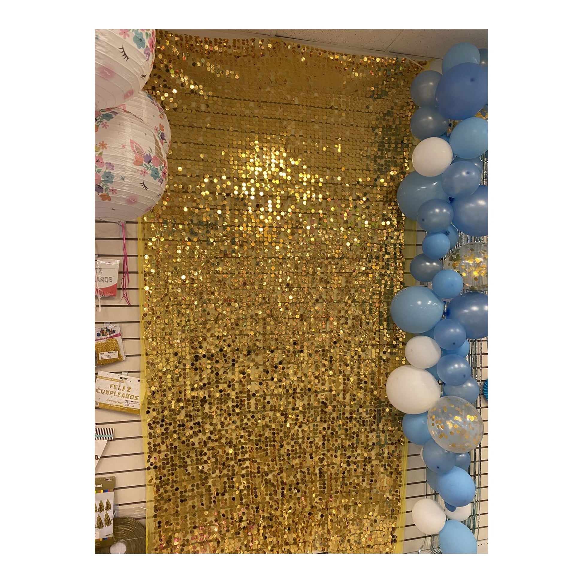 4" x 8" Gold Sequence Background,