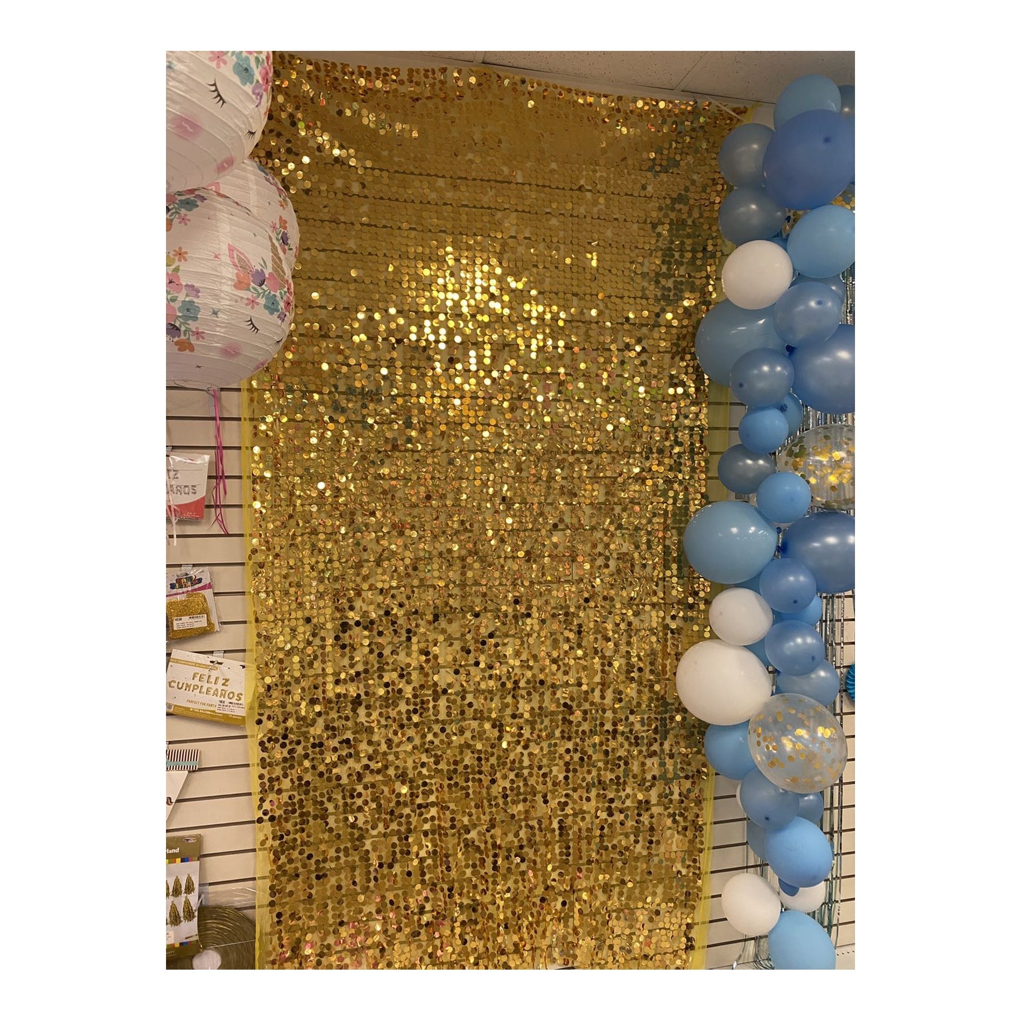 4" x 8" Gold Sequence Background,