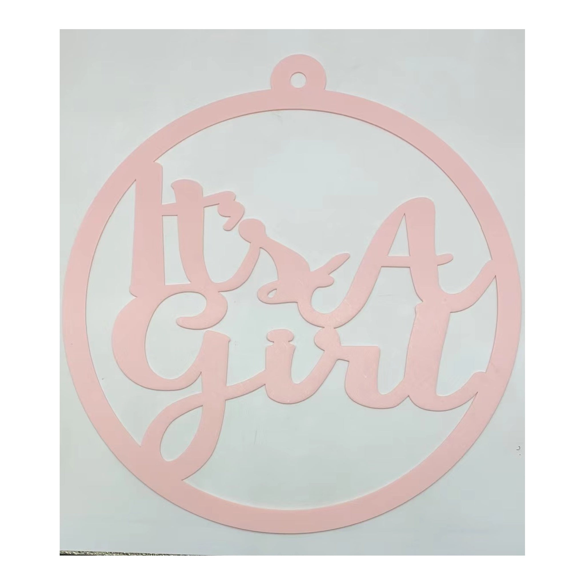 Acrylic Round Sign It'S A Girl