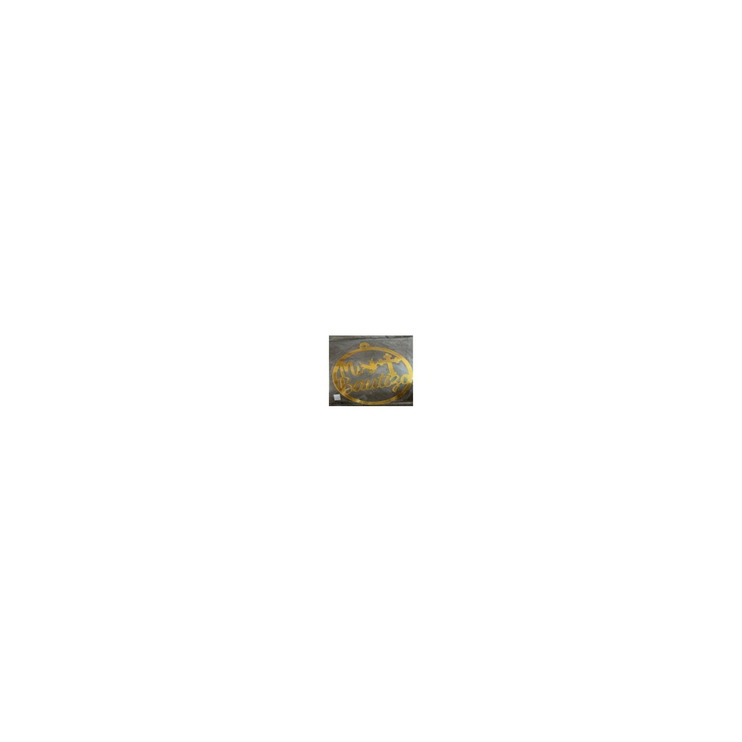 Acrylic Round Sign Bautizo Gold