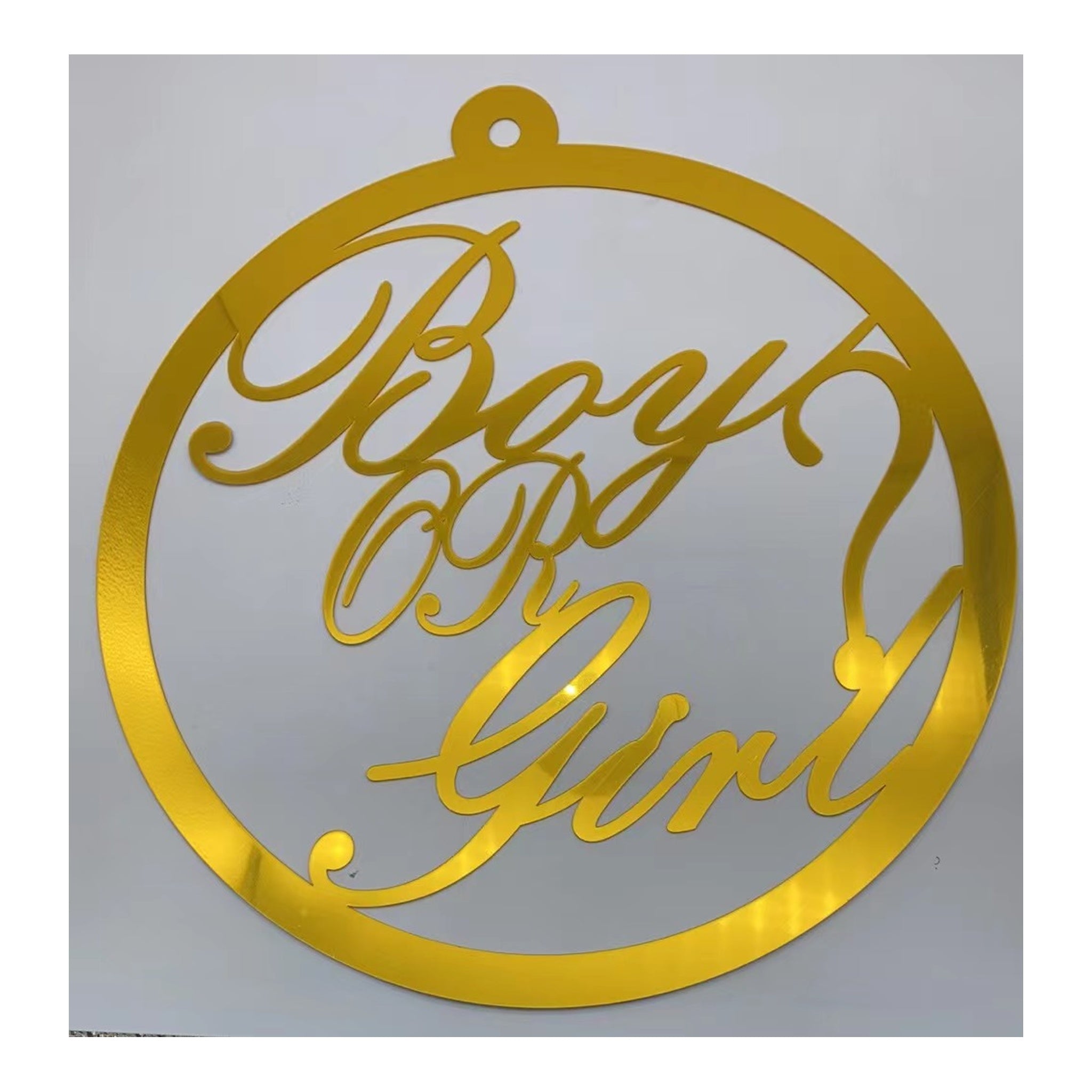 Acrylic Round Sign Gender Reveal