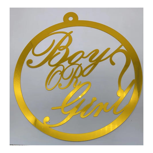 Acrylic Round Sign Gender Reveal