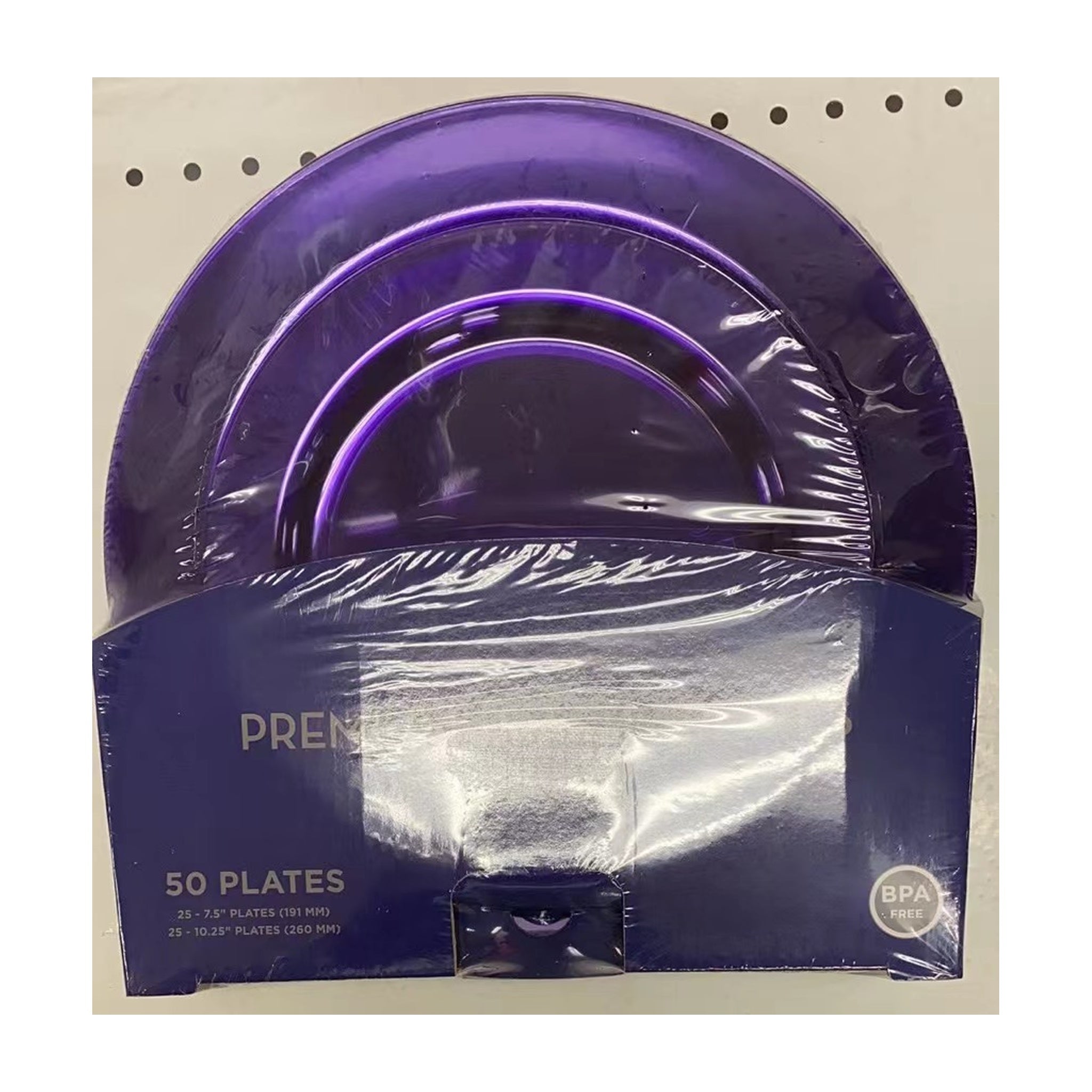 50 ct Plates Purple 8Pk/Cs,