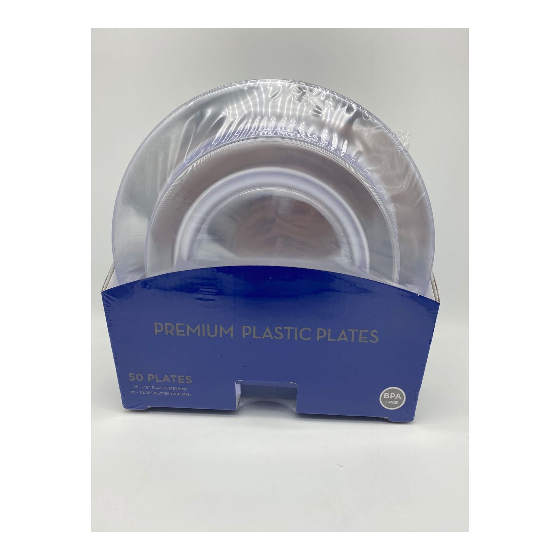 50 ct Plates Clear 8 Set/Cs