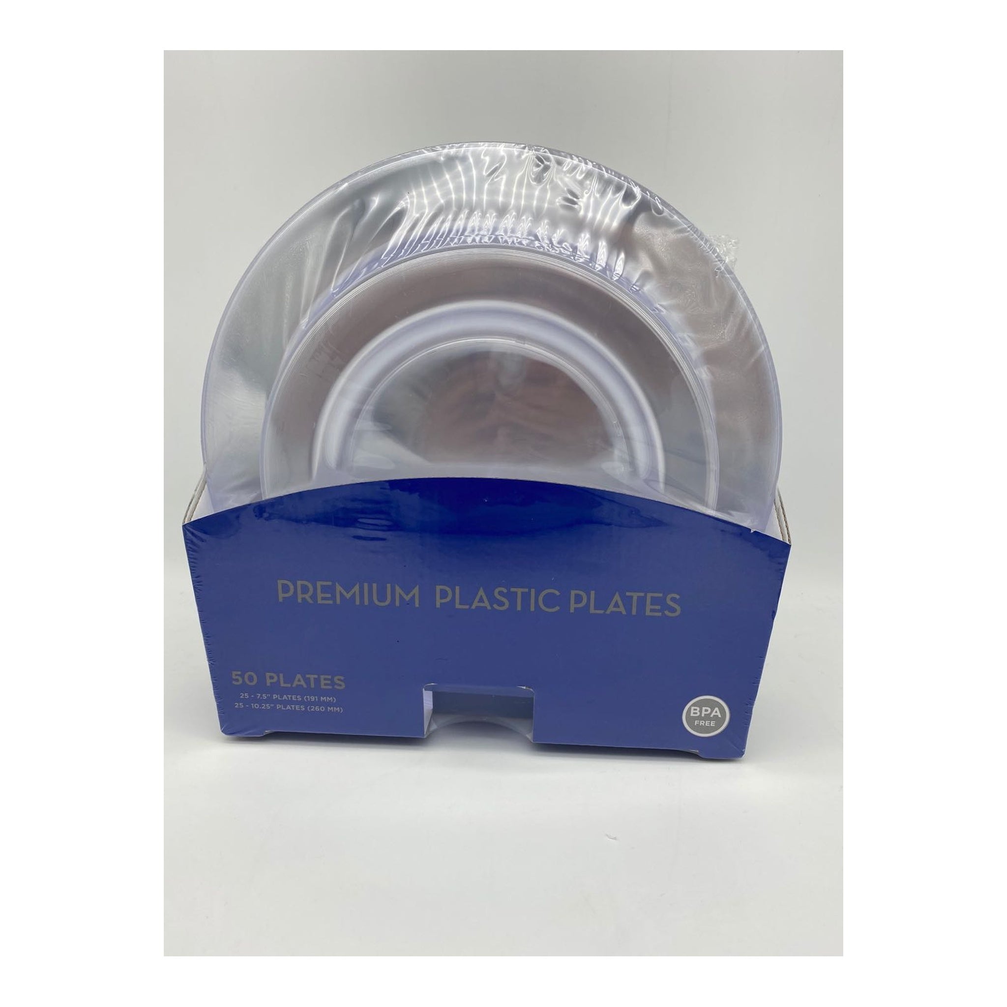 50 ct Plates Clear 8 Set/Cs