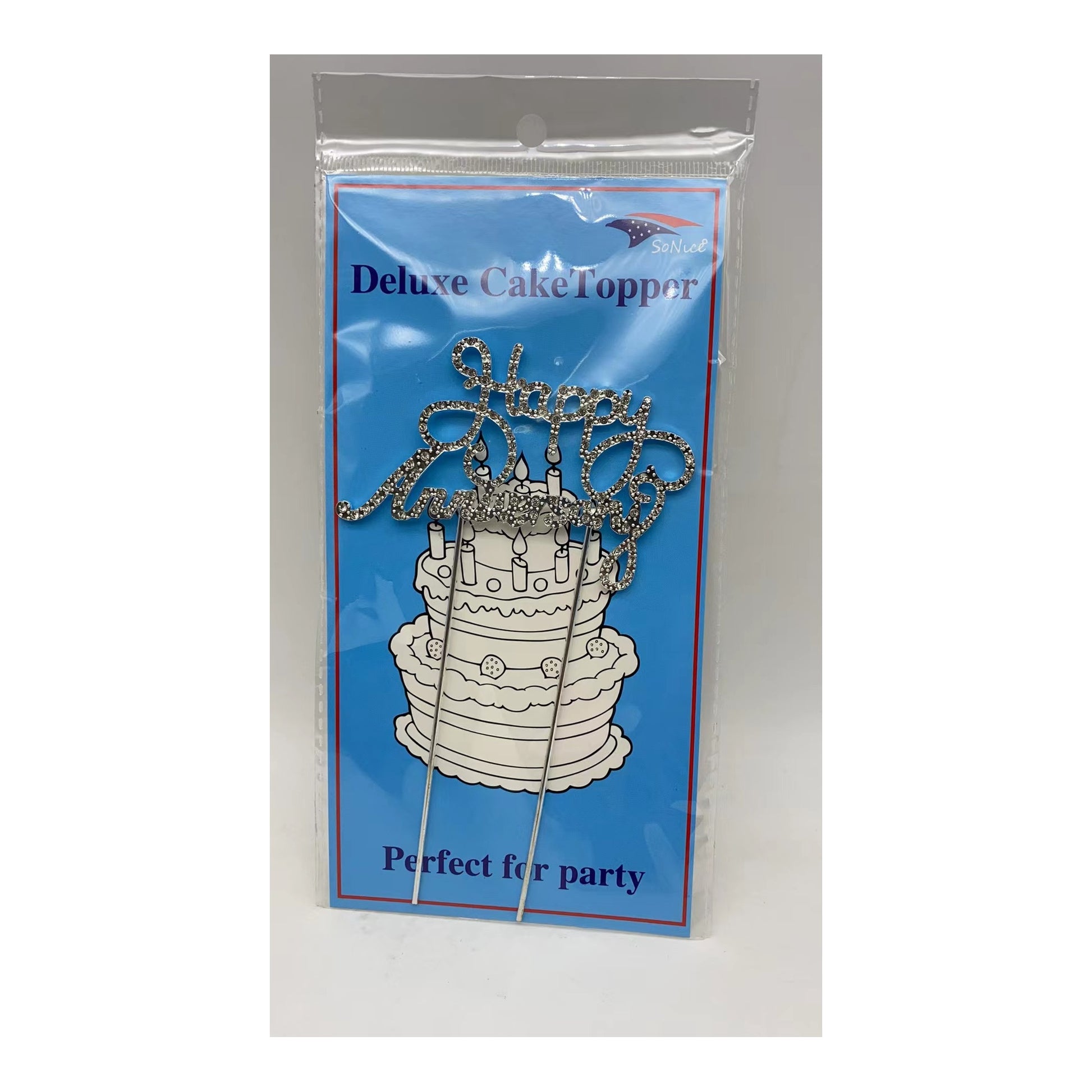 Cake Topper 'Happy Anniversary' Inner 12Pc