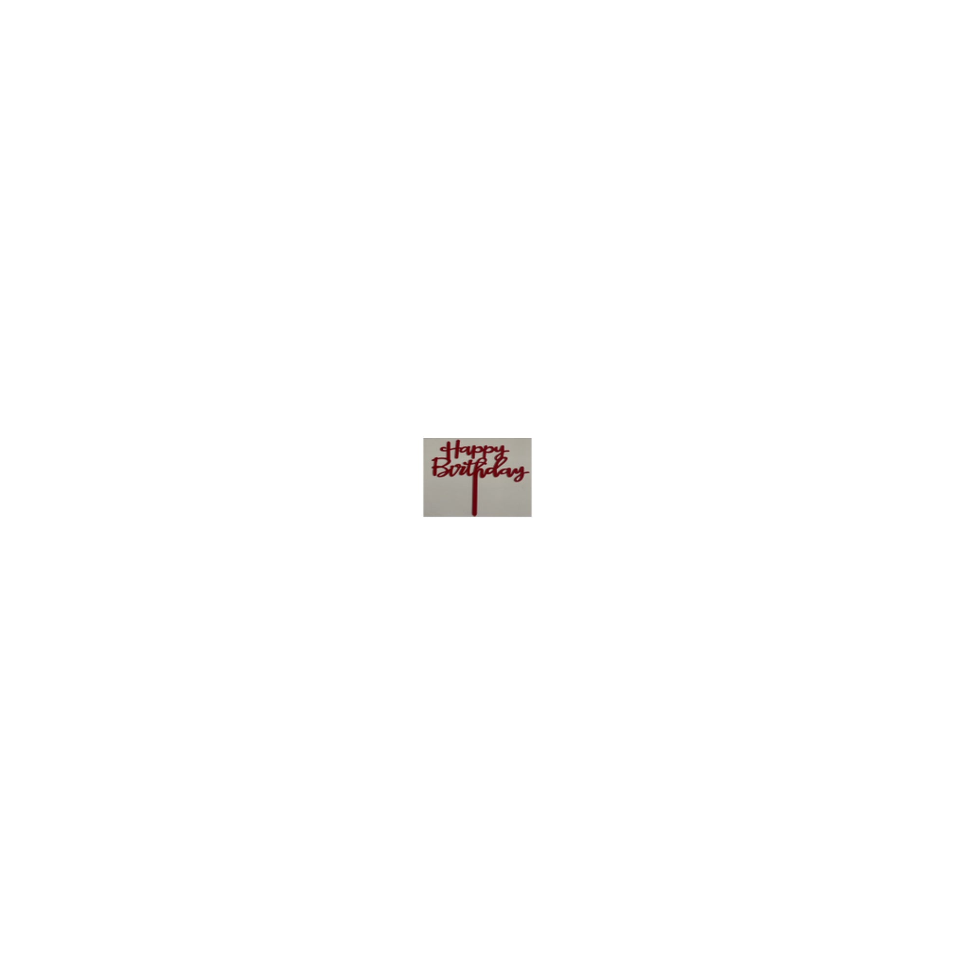 Happy Birthday Cake Topper Red 12Inner