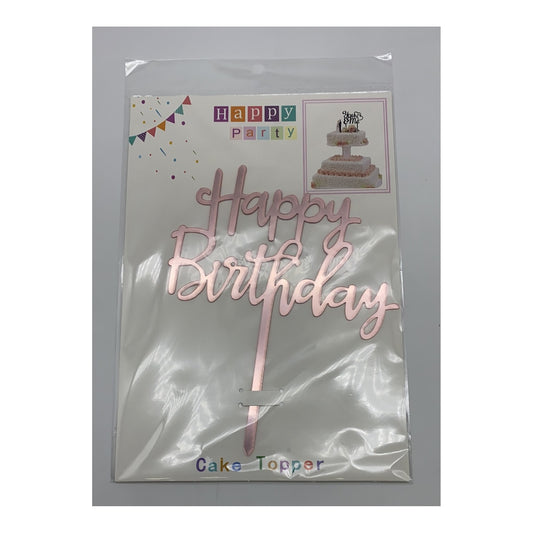 Happy Birthday Topper R/Gold Inner 12 pcs