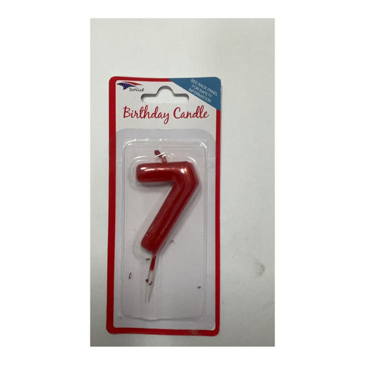 Birthday Number Candles 7 Red