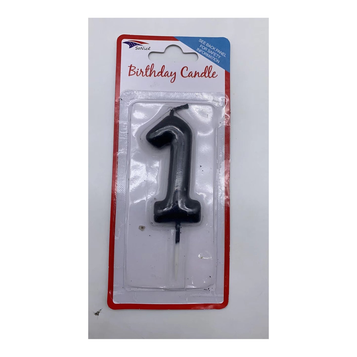 Number Candle Black 1