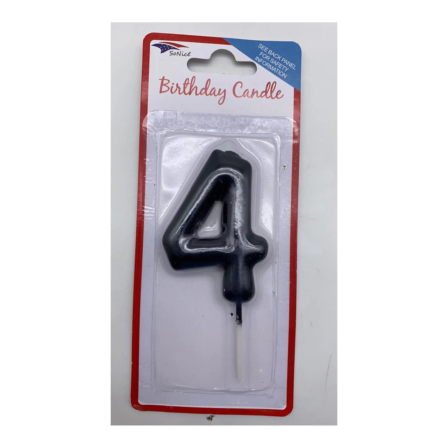 Number Candle Black 4