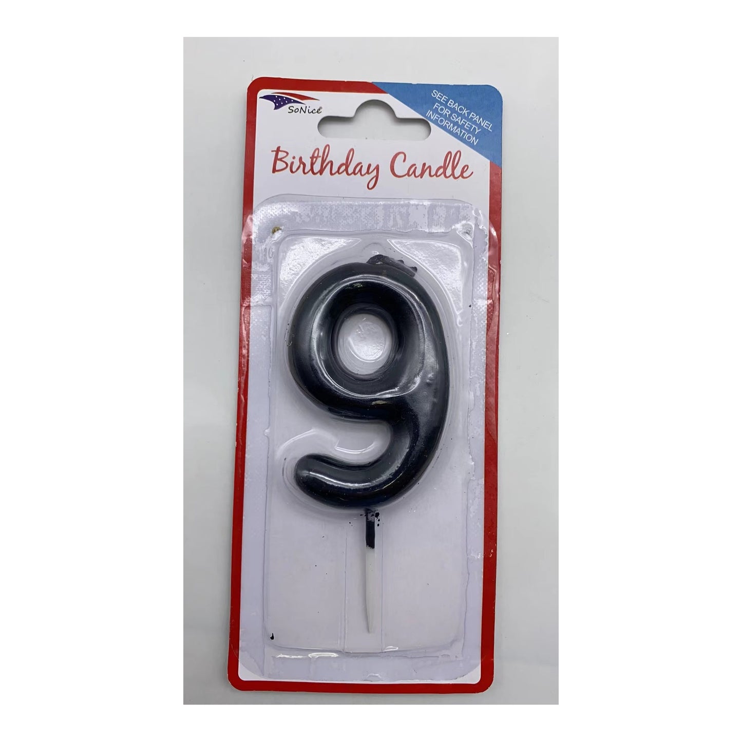 Number Candle Black 9