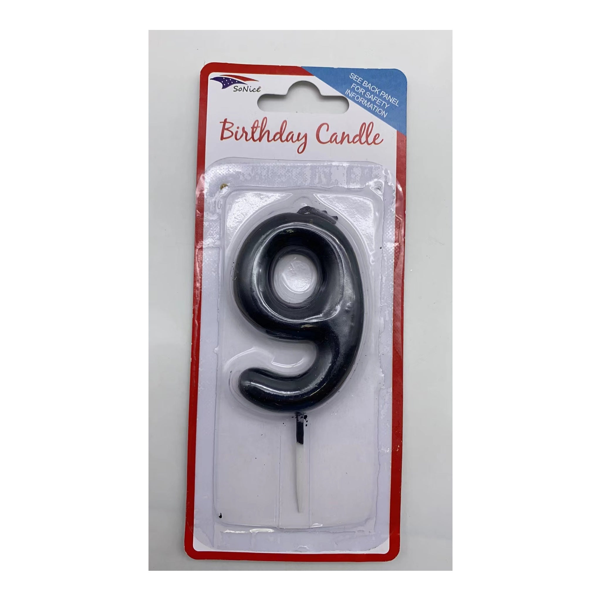 Number Candle Black 9
