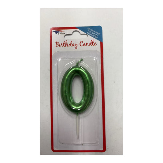 Number Candles 0 Emerald