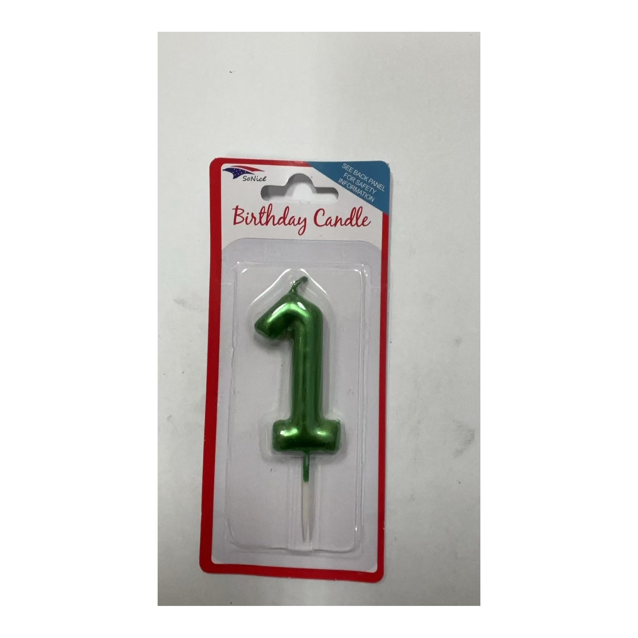 Number Candles 1 Emerald