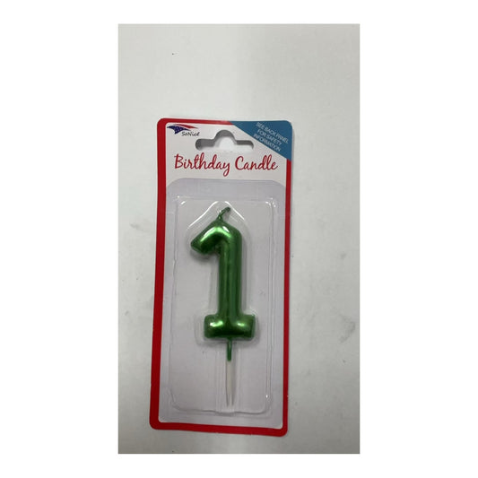 Number Candles 1 Emerald
