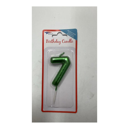 Number Candles 7 Emerald