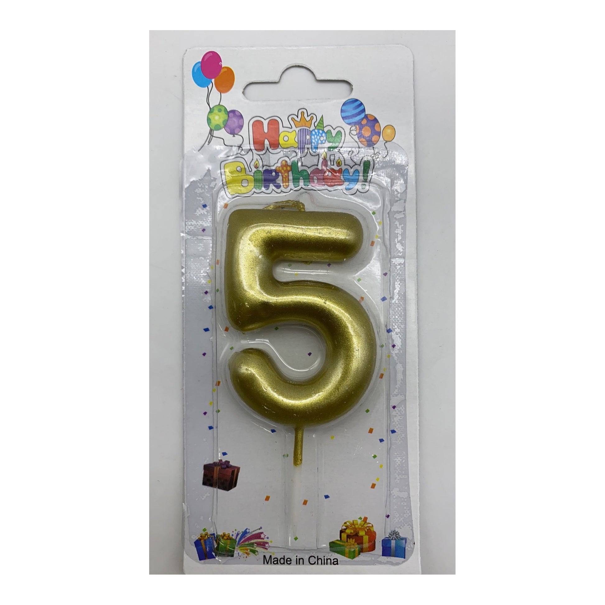 Number Candle Gold 5