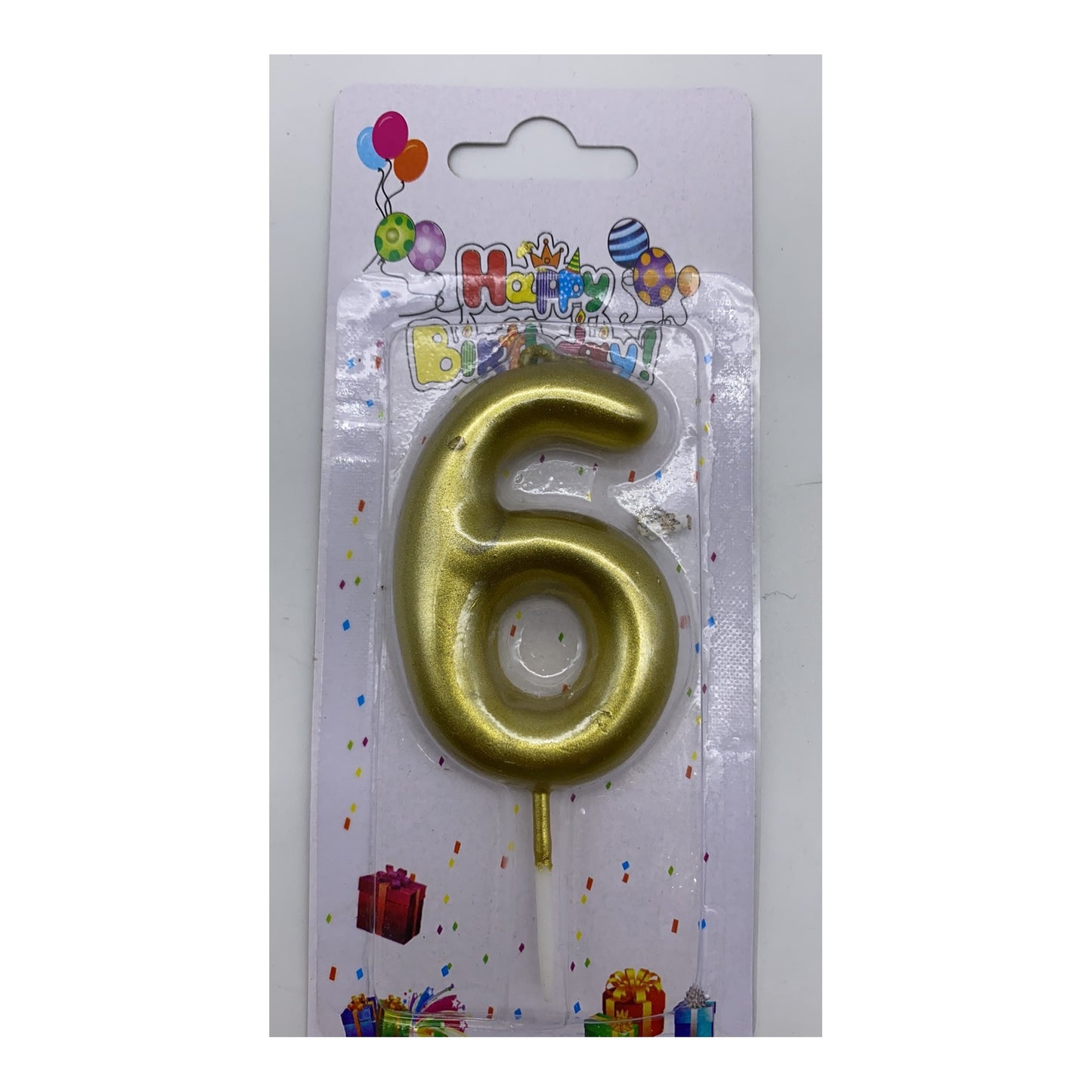 Number Candle Gold 6