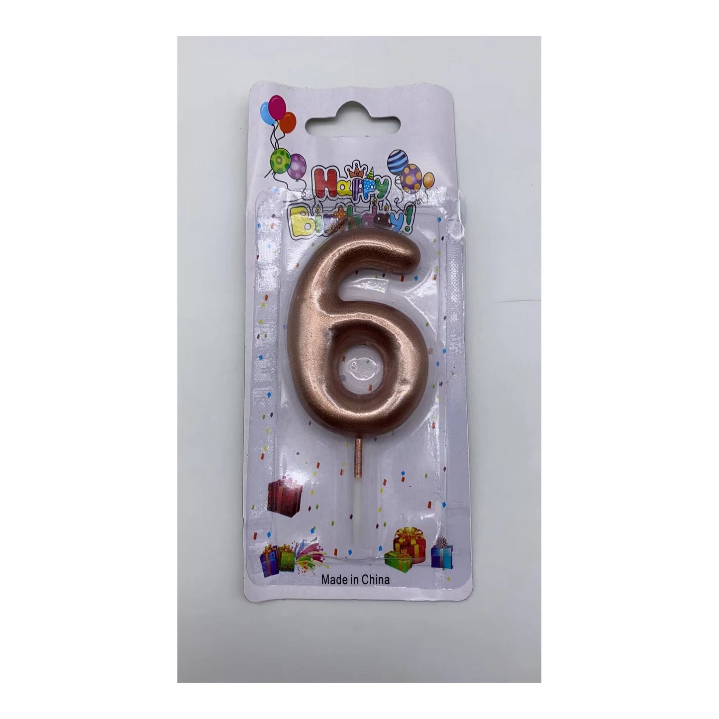Birthday Candle Rose Gold 6