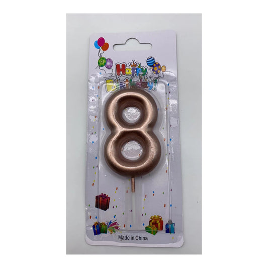 Birthday Candle Rose Gold 8