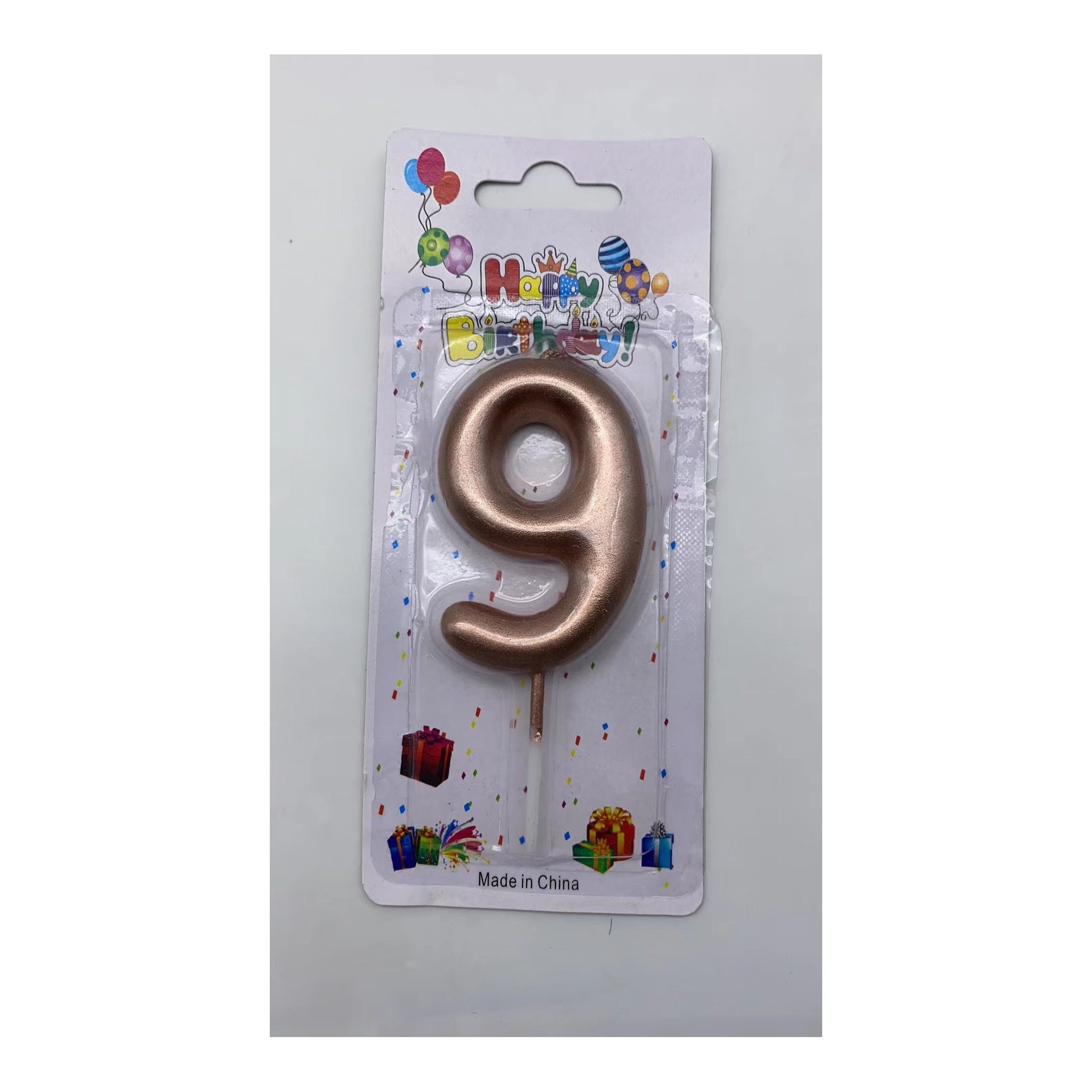 Birthday Candle Rose Gold 9