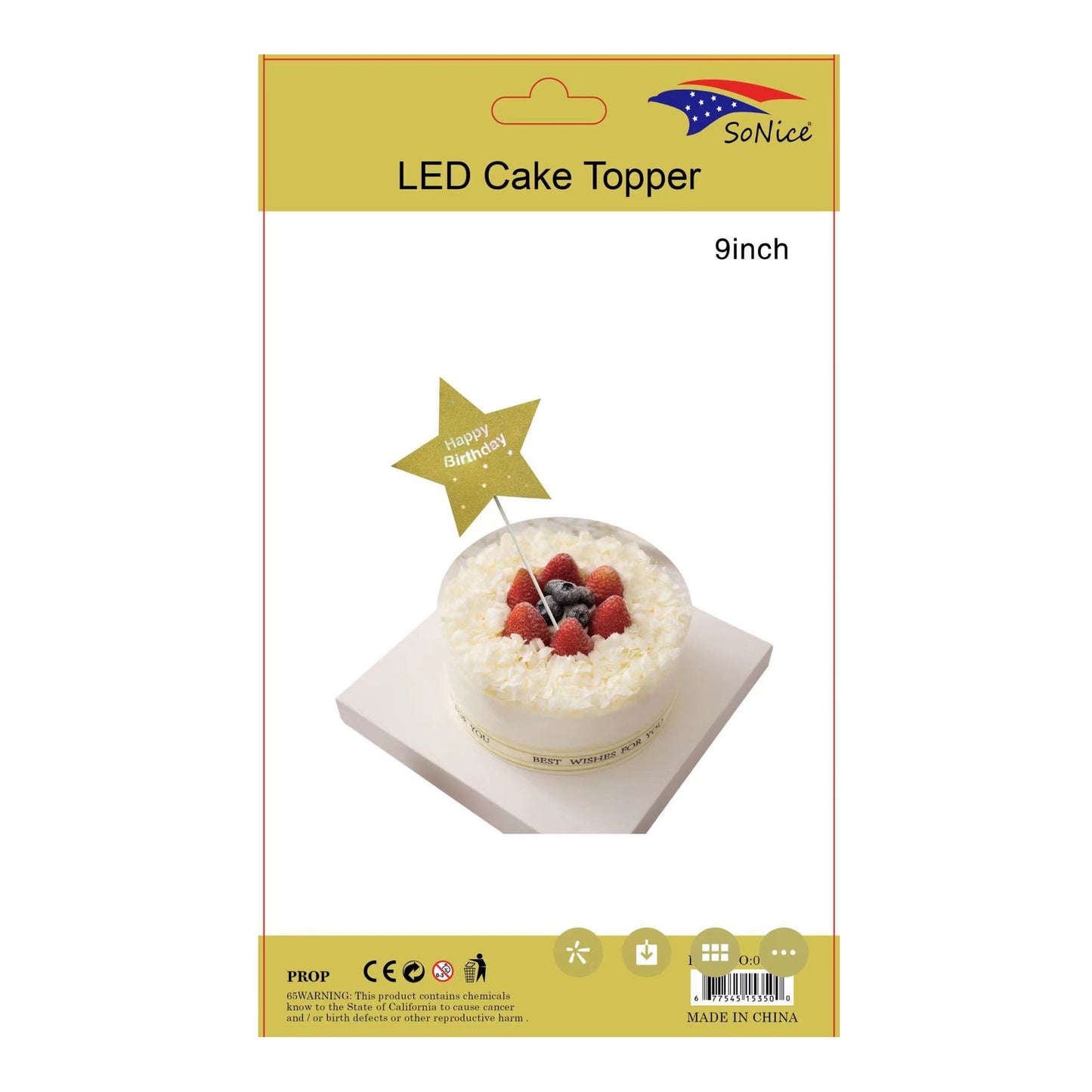 LED Star Topper Gold \Ninner10/Pc