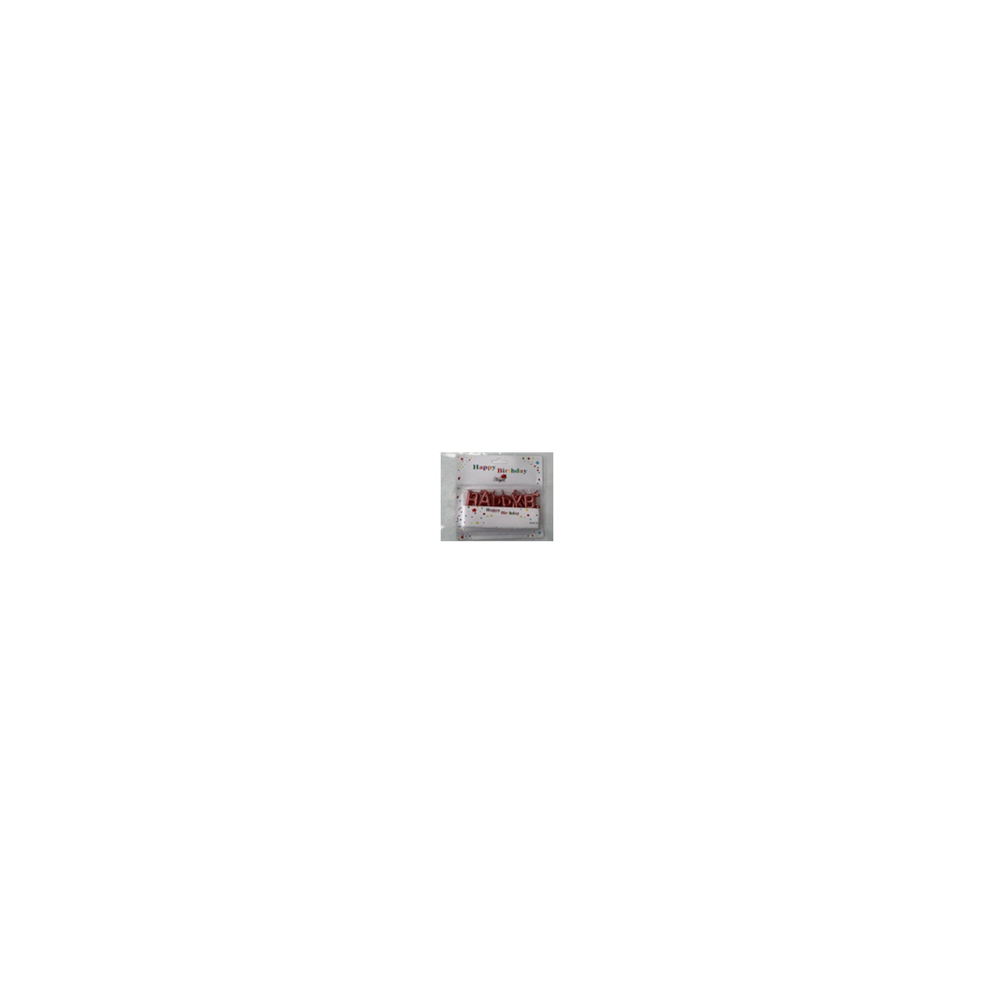 Letter Candle Happy Birthday Rose Gold 120Pk/Cs 24Inner