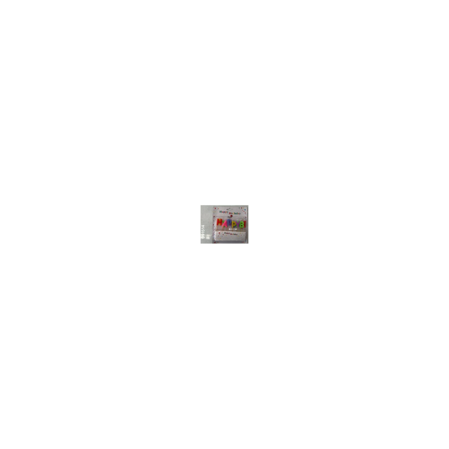 Letter Candle Happy Birthday Multi-Color 120Pk/Cs 12 Inner