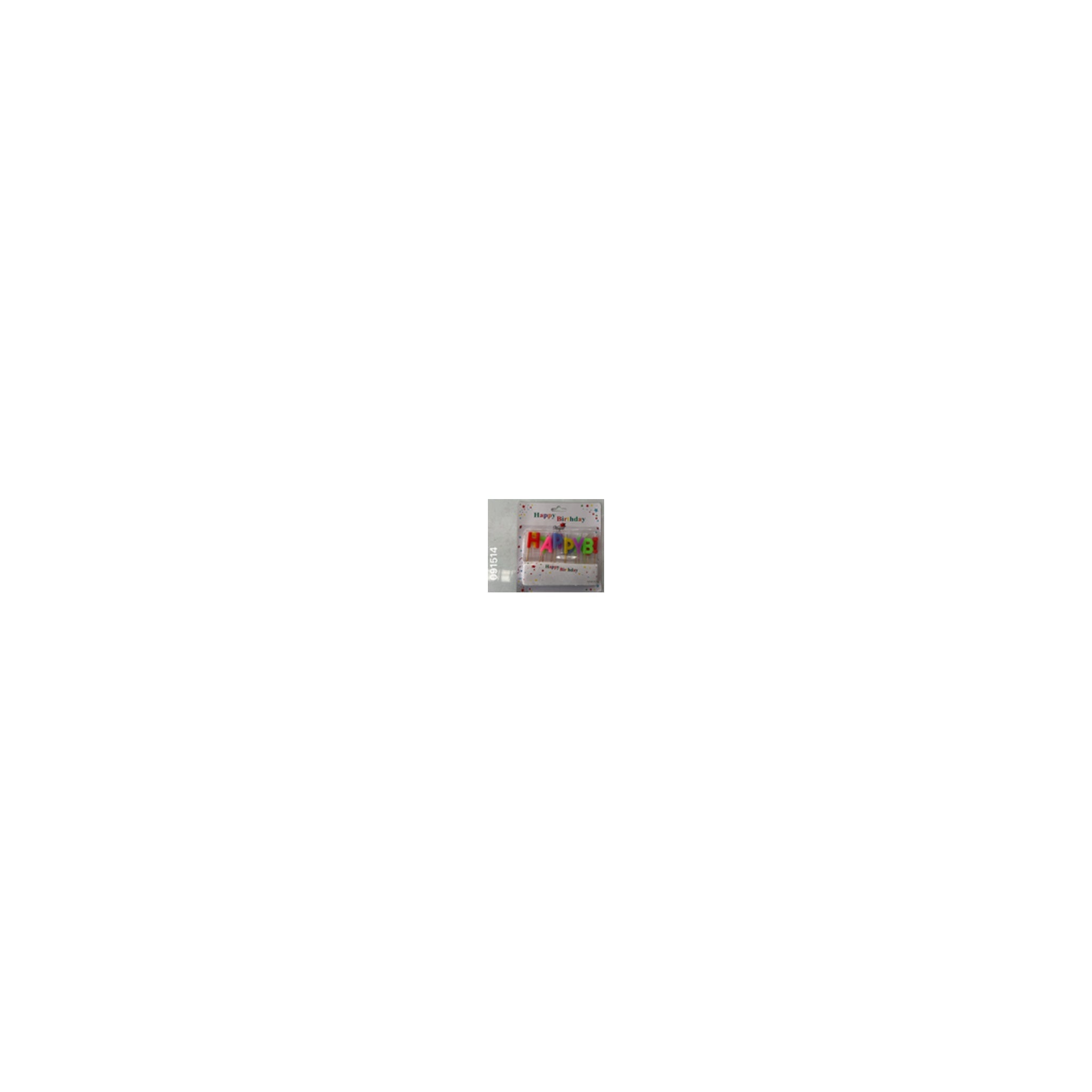 Letter Candle Happy Birthday Multi-Color 120Pk/Cs 12 Inner