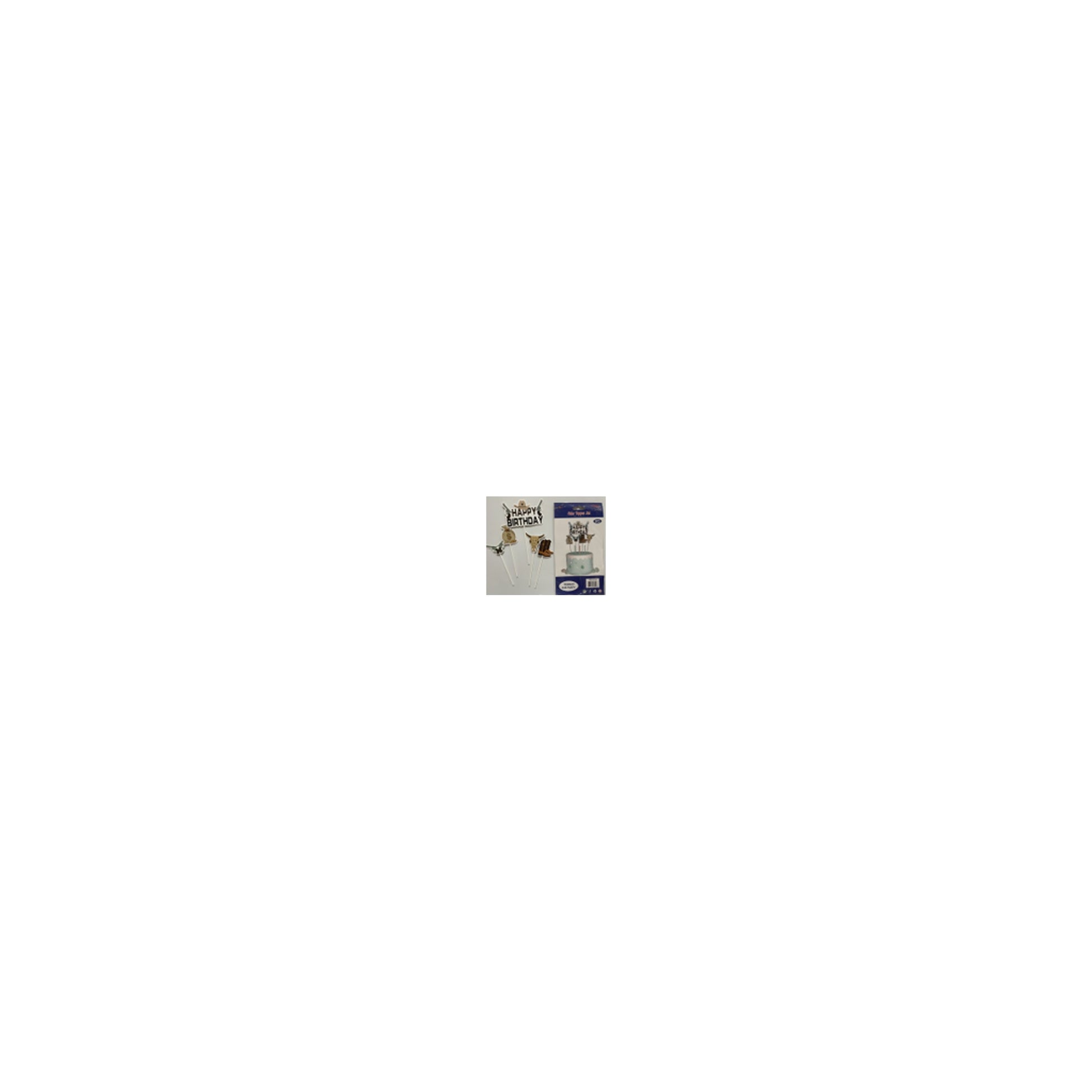 Cake Topper Western 120Pk/Cs