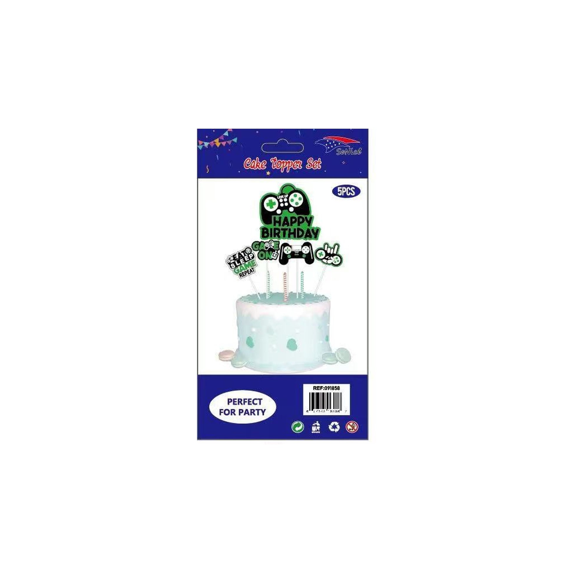 5 ct Cake Deor Kit Gamer 120Pk/Cs