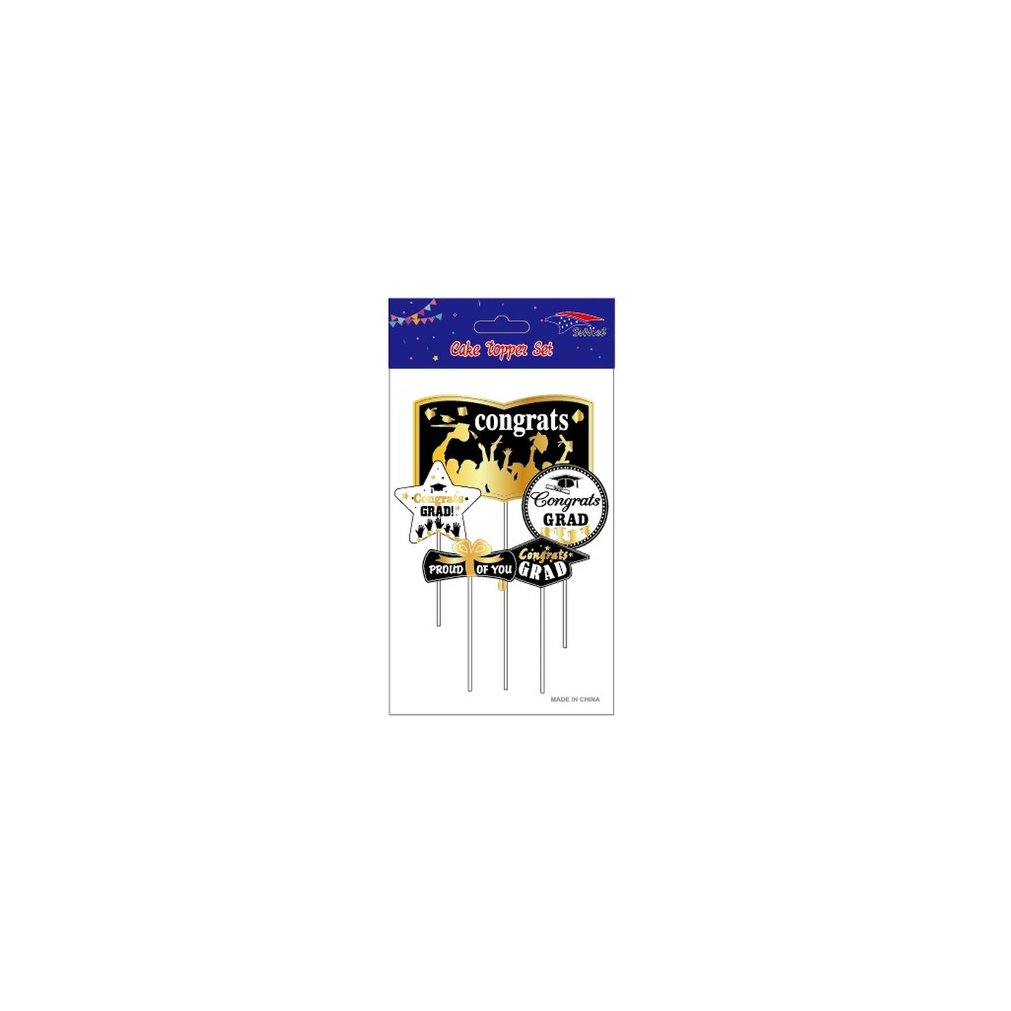 Cake Topper Graduation 120Pk/Cs 12Pcs