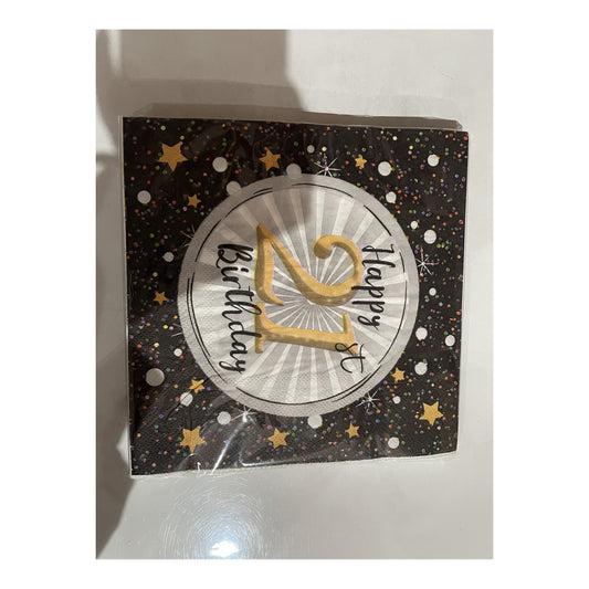 2Ply Napkins 24 ct Happy Birthday 21 24Set/Cs