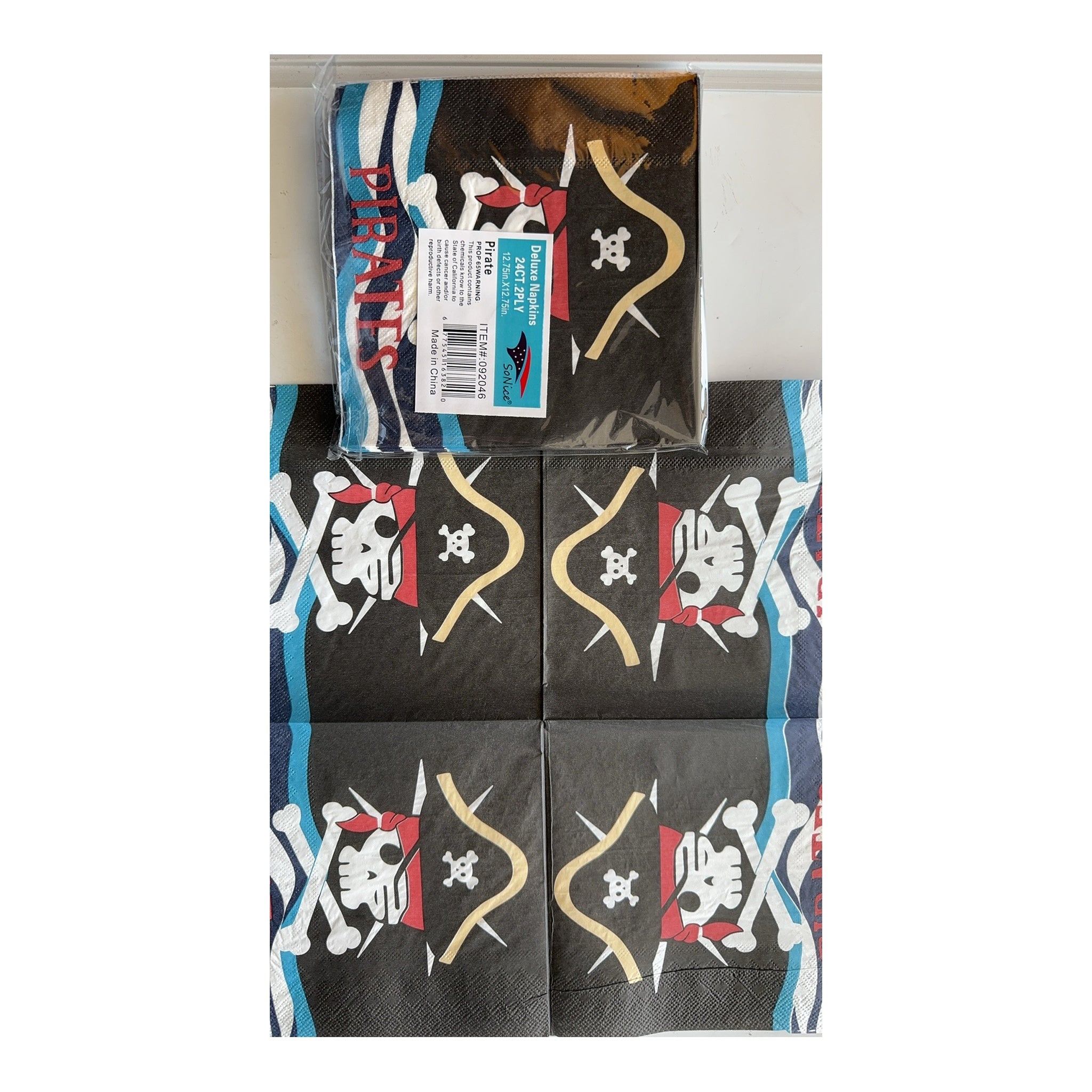 2Ply Napkins 24 ct Pirate 24Set/Cs