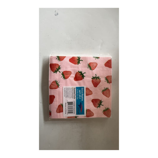 2 Ply Napkin 24 ct Strawberry 24Pk/Cs
